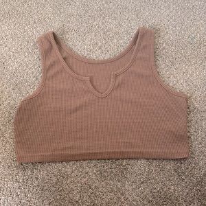 Brown crop top